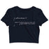 Coding Nerd Engineering SELF REFERENTIAL Custom Printed Graphic Design Crop Top T-Shirt for Women